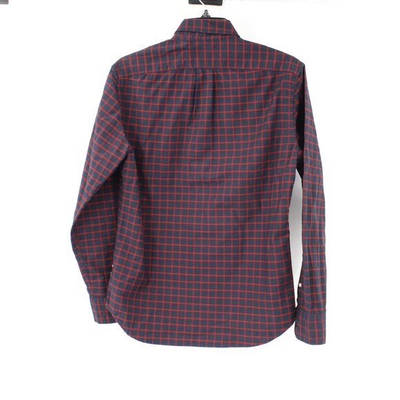 NWT J Crew Shirt Mens Small Slim Untucked American Pima Cotton Check Long Sleeve - Picture 8 of 13